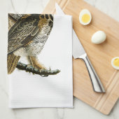 Great Horned Owl John Audubon Birds of America Theedoek (Quarter Fold)