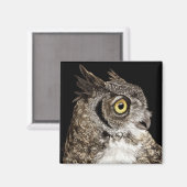 Great Horned Owl Magnet (Voorkant / Achterkant)
