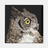 Great Horned Owl Magnet (Voorkant)