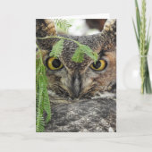 Great Horned Owl Notecard Kaart (Voorkant)