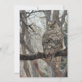 Great Horned Owl - nummer 3 Feestdagenkaart (Voorkant)