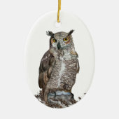 Great Horned Owl Ornament (Voorkant)