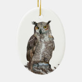 Great Horned Owl Ornament (Achterkant)