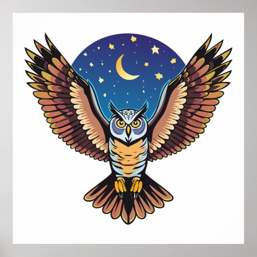 Great Horned owl Poster (Voorkant)