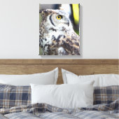 Great Horned Owl Profile Canvas Afdruk (Insitu (Slaapkamer))