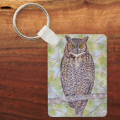 Great Horned Owl Sleutelhanger (Voorkant)