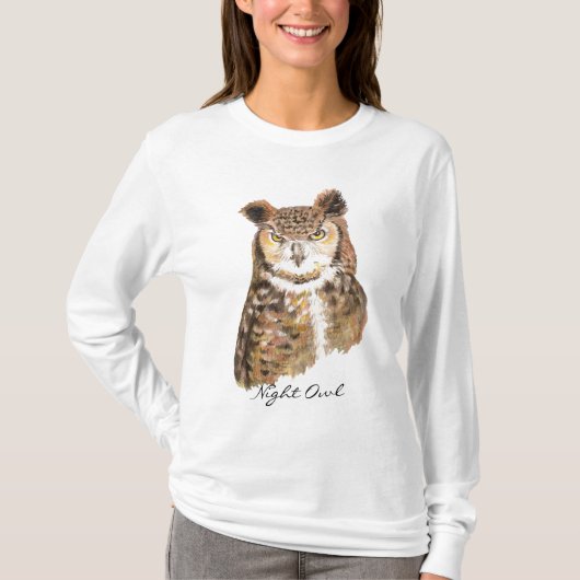 Great Horned Owl T Shirt (Voorkant)