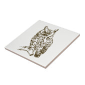 Great Horned Owl Tegeltje (Zijkant)