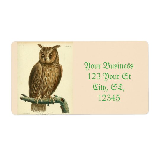 Great Horned Owl Thunder_Cove Etiket (Voorkant)