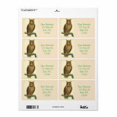 Great Horned Owl Thunder_Cove Etiket (Full Sheet)