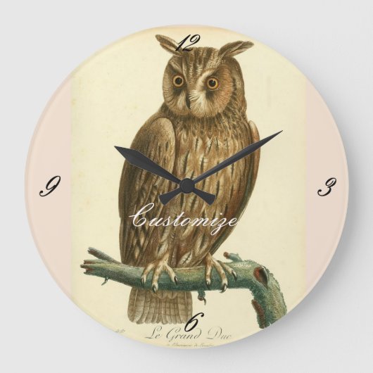 Great Horned Owl Thunder_Cove Grote Klok (Voorkant)