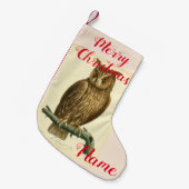 Great Horned Owl Thunder_Cove Kleine Kerstsok (Voorkant (Hangend))