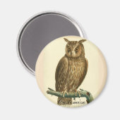 Great Horned Owl Thunder_Cove Magneet (Voorkant / Achterkant)