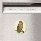 Great Horned Owl Thunder_Cove Magneet (Insitu (Vaatwasser))