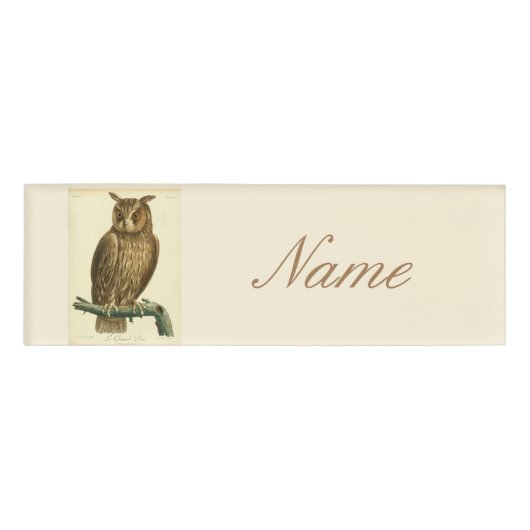 Great Horned Owl Thunder_Cove Naambadge (Voorkant)
