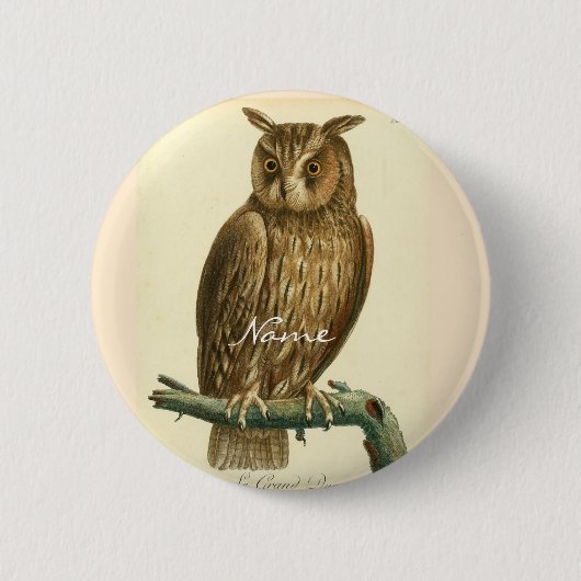 Great Horned Owl Thunder_Cove Ronde Button 5,7 Cm (Voorkant)