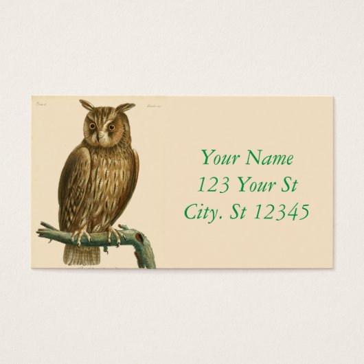 Great Horned Owl Thunder_Cove Visitekaartje (Voorkant)