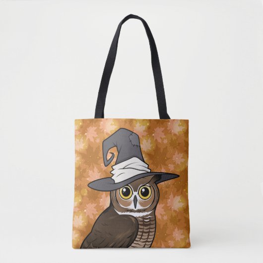 Great Horned Owl Witch! Tote Bag (Voorkant)