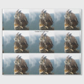 Great Horned Owl Wrapping Paper Cadeaupapier (Vlak)