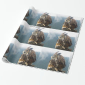 Great Horned Owl Wrapping Paper Cadeaupapier (Uitgerold)