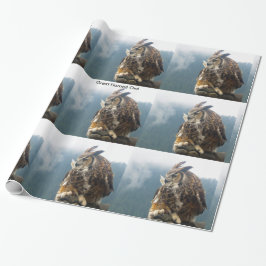 Great Horned Owl Wrapping Paper Cadeaupapier