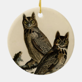 Great Horned Owls (door John James Audubon) Keramisch Ornament