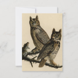 Great Horned Owls (J.J. Audubon) Kaart