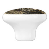 Great Horned Owls (J.J. Audubon) Keramische Knop (Zijkant)