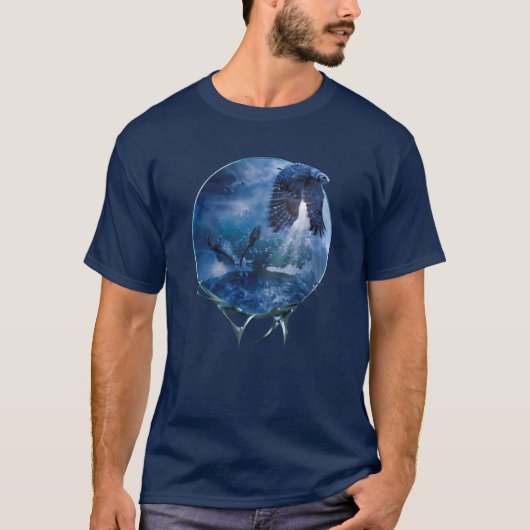 Great Horned Owls MIDNIGHT RAIDERS T-shirt (Voorkant)