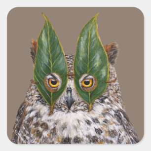 Great horned uil stickers