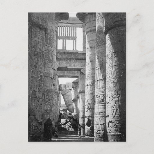 Great Hypostyle Hall Karnak Egypt ~ 1845 Briefkaart (Voorkant)