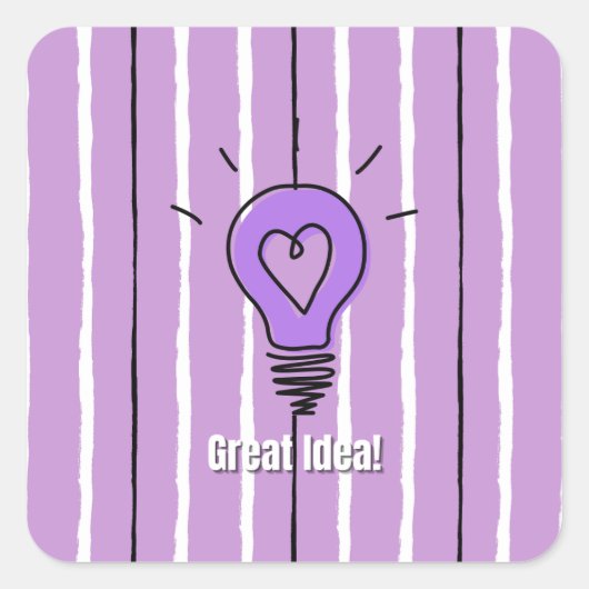 Great Idea! Vierkante Sticker (Voorkant)