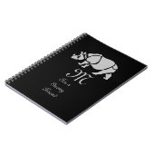 Great Indian Rhinoceros The Unicorn Rhino Monogram Notitieboek (Linkerzijde)