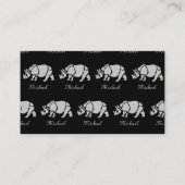 Great Indian Rhinoceros The Unicorn Rhino Monogram Visitekaartje (Voorkant)