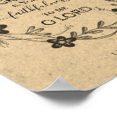 GREAT IS UW FAITHFULNESS Floral Rustial Christelij Poster (Hoek)