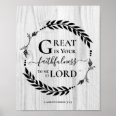 GREAT IS UW ONGESCHIKTE Christelijke Poster VAN Ho (Voorkant)