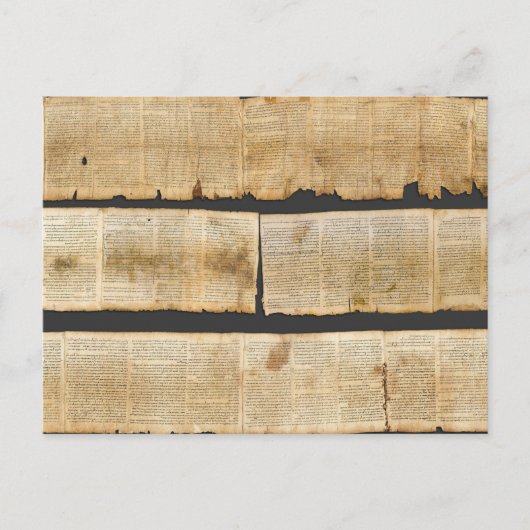 Great Isaiah Scroll Dead Zee Scrolls 1QIsaa Briefkaart (Voorkant)