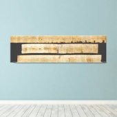 Great Isaiah Scroll Dead Zee Scrolls 1QIsaa Canvas Afdruk (Insitu (Houten vloer))