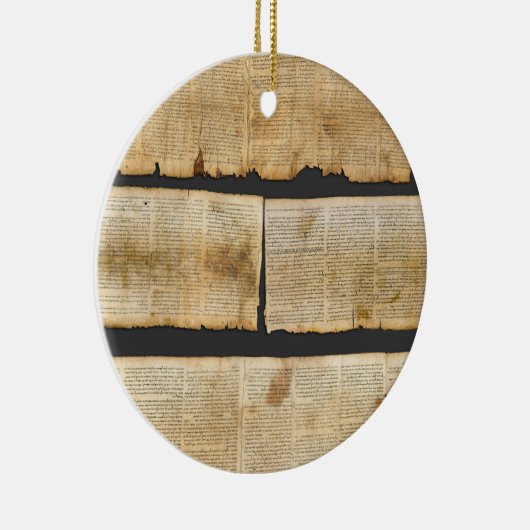 Great Isaiah Scroll Dead Zee Scrolls 1QIsaa Keramisch Ornament (Rechts)