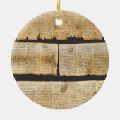 Great Isaiah Scroll Dead Zee Scrolls 1QIsaa Keramisch Ornament (Achterkant)