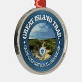 Great Island Trail (rood) Metalen Ornament (Rechts)