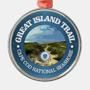 Great Island Trail (rood) Metalen Ornament