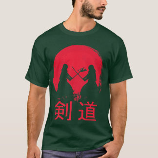 Great Japan Kendo Warriors Samurai Design Sword Fi T-shirt