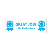 "GREAT JOB!" + Eigen aanspreeknaam Rubberstempel Zelfinktende Stempel (Design)
