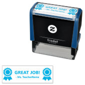 "GREAT JOB!" + Eigen aanspreeknaam Rubberstempel Zelfinktende Stempel (In situ)