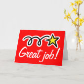 Great job greeting card for employee stimulation kaart (Gele Bloem)