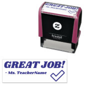 "GREAT JOB!" + Rubberstempel van schoolleraar Zelfinktende Stempel (In situ)