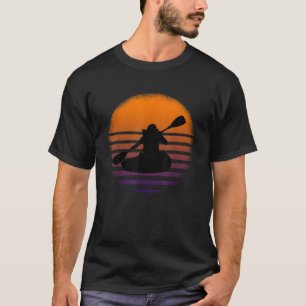 Great Kayaker Silhouette Kayak Paddle Gift T-shirt