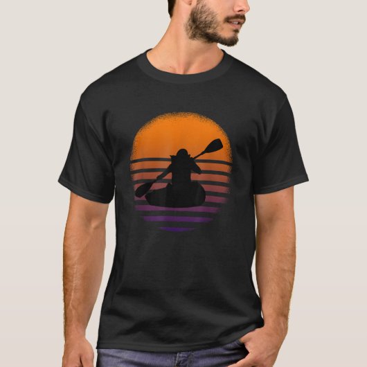 Great Kayaker Silhouette Kayak Paddle Gift T-shirt (Voorkant)