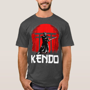 Great Kendo Samurai Design Japan Warrior Sword (2) T-shirt